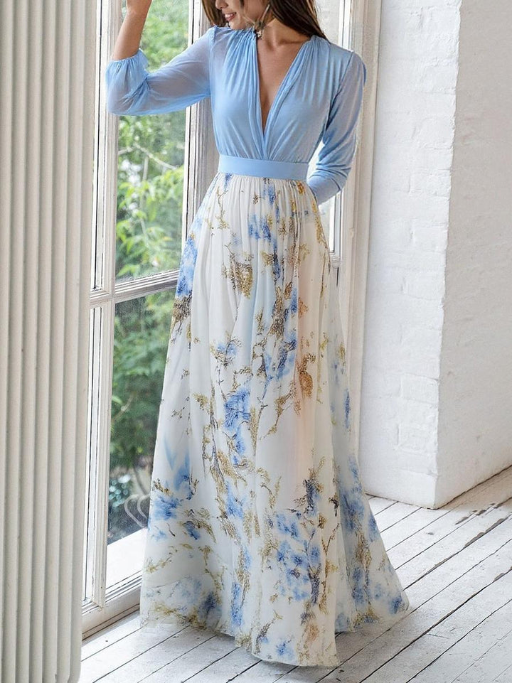 Ariel | Graceful V-Neck Maxi Dress